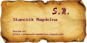 Stancsik Magdolna névjegykártya