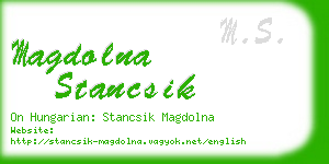 magdolna stancsik business card